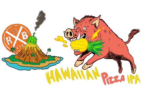Hawaiian Pizza IPA can art