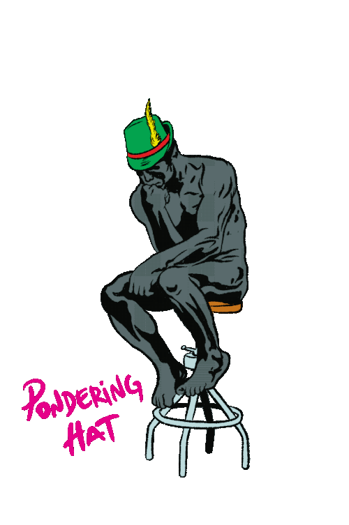 Pondering Hat Hefeweizen (old) can art
